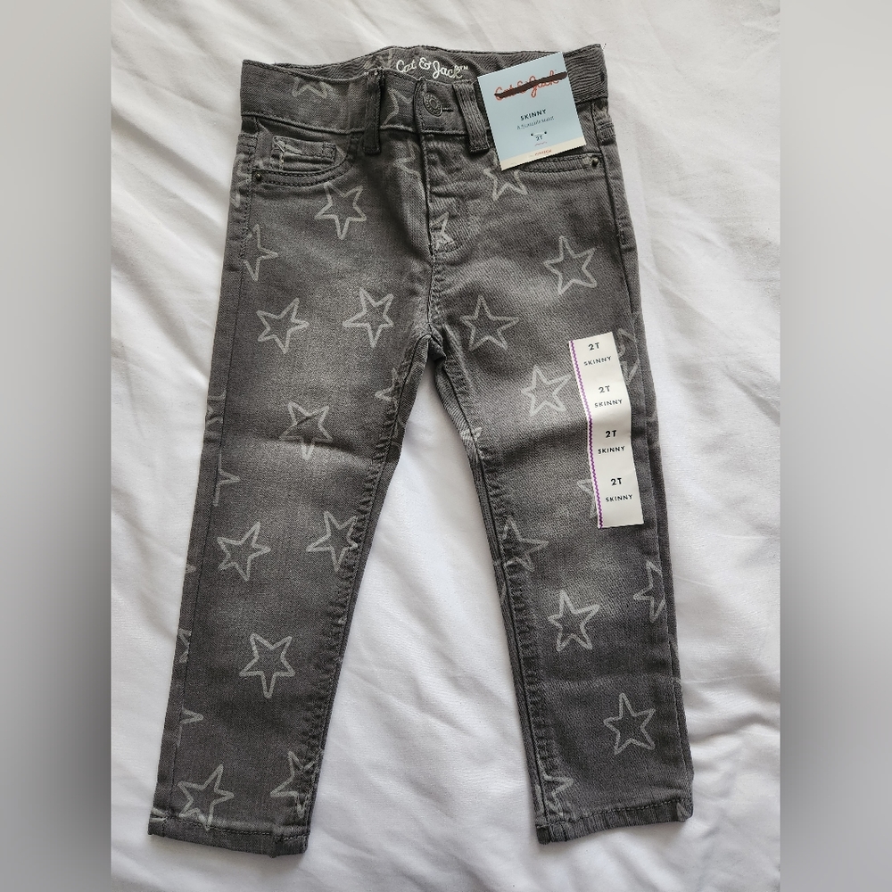 Cat & Jack Star Jean's Toddler Size 2T NWT